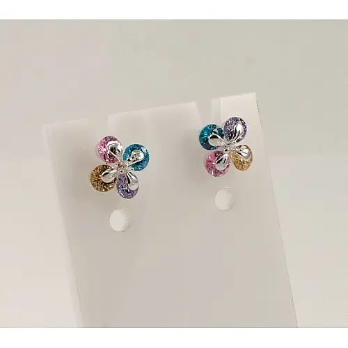 Пусеты с камнями Maxi Silver 7933