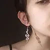 Серьги Змеи Bioworld серебристые 4см (23159)