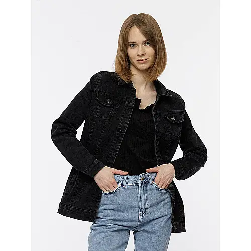 Джинсовая куртка женская XS черный FREE BLUE ЦБ-00214174