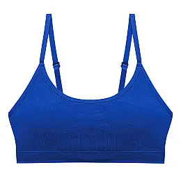 Топ жіночий в рубчик Lesko B02# M 70/75 ABC Синій з регульованими бретелями (12263-68347)