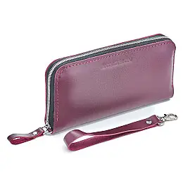 Кожаный кошелек Skin and Skin Zipper L 21х11.5х2.5 см Бордовый (LW06BU)