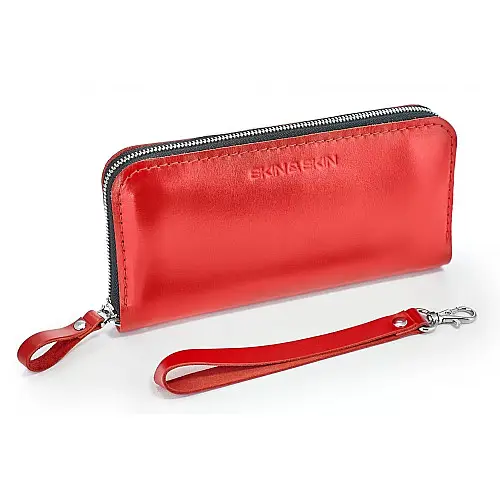 Шкіряний гаманець Skin and Skin Zipper L 21х11.5х2.5 см Червоний (LW06R)