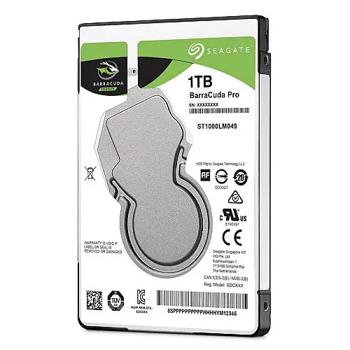 Накопитель HDD 2.5" SATA 1.0TB Seagate BarraCuda Pro 7200rpm 128MB (ST1000LM049)