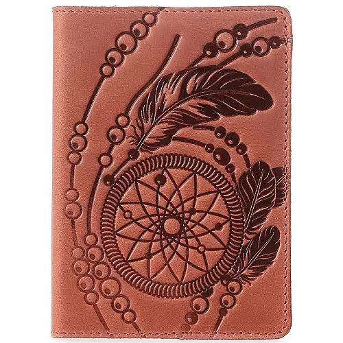 Обложка для паспорта из винтажной кожи SHVIGEL 13792 Красная