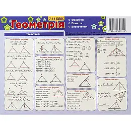 Картонка-подсказка ZIRKA Геометрия 7-11 кл 66447