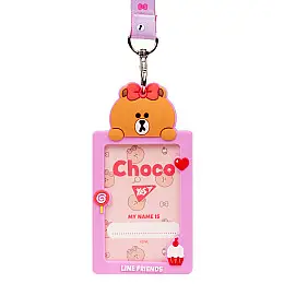 Бейдж силиконовый на ленте YES Line Friends. Choco (940300)