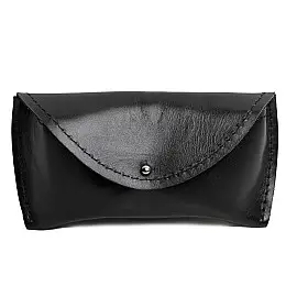 Кожаный футляр для очков Skin and Skin 18х8х3 см Черный (LA30BL)