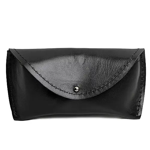 Кожаный футляр для очков Skin and Skin 18х8х3 см Черный (LA30BL)
