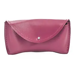 Кожаный футляр для очков Skin and Skin 18х8х3 см Бордовый (LA30BU)