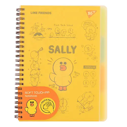 Тетрадь для записей YES А5 80 л софт-тач Line Friends Sally (765736)