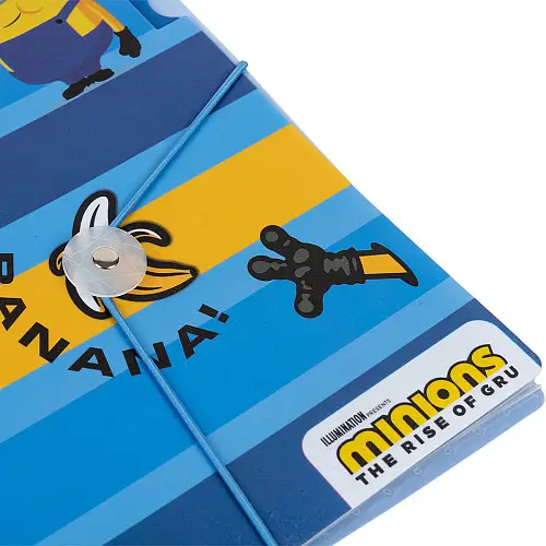 Папка YES А4 c 3 разделителями на резинке Minions (492100)