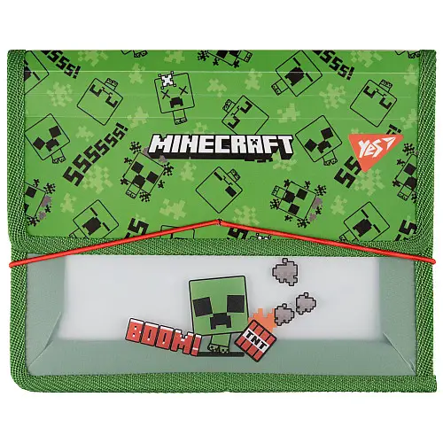 Папка для тетрадей YES на резинке В5 Minecraft. Creeper (492208)