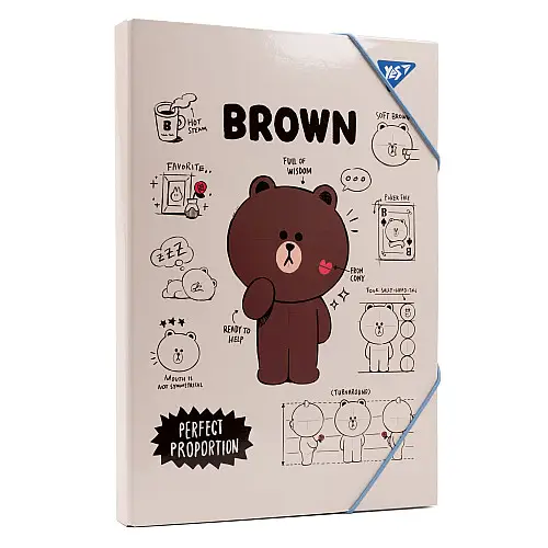 Папка для труда YES картонная A4 Line friends (500232)