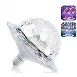 Диско шар в патрон LED UFO Bluetooth Crystal Magic Ball E27 0926, 30 светодиодов