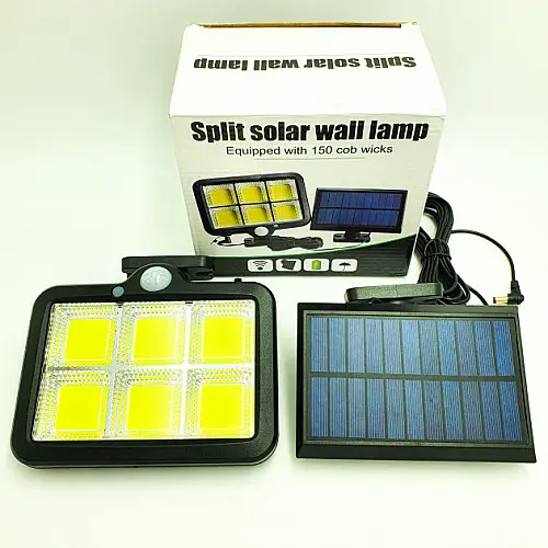 Лампа-ліхтар LED з датчиком руху на сонячній батареї Wall lamp LF-1723 (hub_nkni39612)