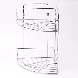 Полка 2-ярусная угловая Besser 29,5х22х33см MKM-0435D Хром (SK000666)