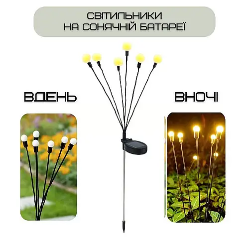Фонарь светильник для сада YIIOT 2 Веточки LED Водонепроницаемые IPX5 (613)