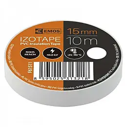 Ізолента EMOS PVC 15/10 WHITE