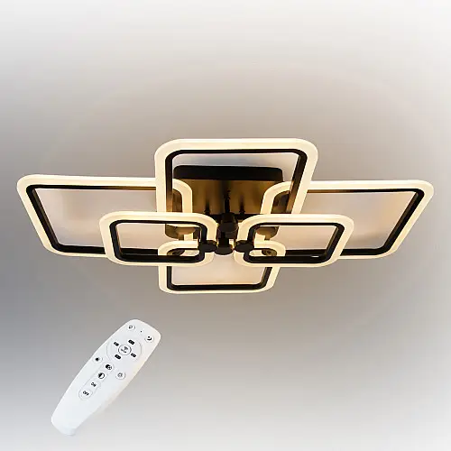Стельова LED люстра світлодіодний світильник Sunlight чорний 5667/2+2+2