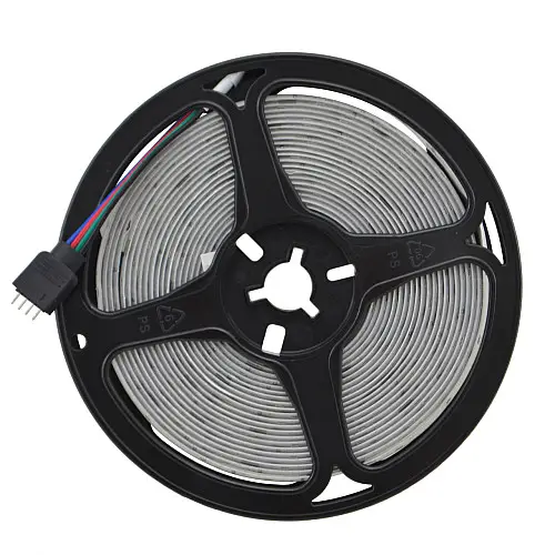 Светодиодная лента RIAS 3528 LED RGB в бухте 5м разноцветная 220V с пультом