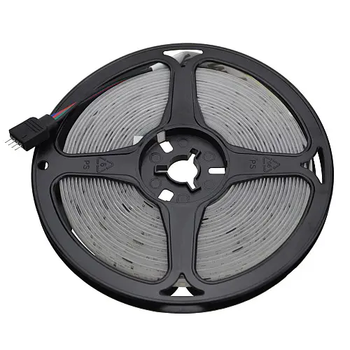 Светодиодная лента RIAS 3528 LED RGB в бухте 5м разноцветная 220V с пультом