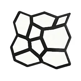 Форма Lesko B50X50 пластикова для виготовлення тротуарної плитки бруківки для цементного бетону