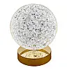 Настольная светодиодная кристаллическая лампа RIAS Round Diamond Gold
