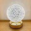 Настольная светодиодная кристаллическая лампа RIAS Round Diamond Gold