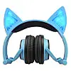 Bluetooth наушники Linx BL108A с кошачьими ушками LED Синие (SUN0481)