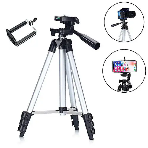 Универсальный штатив для фотоаппарата и телефона UKC Tripod 3120 с чехлом Gray (LS1010053845)