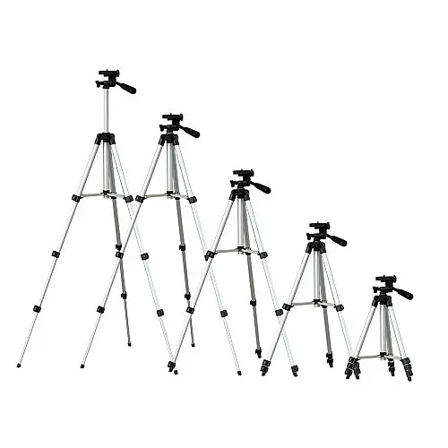 Высокий штатив для фотоаппарата OOOPS Tripod 3110, тренога держатель для телефона (1007447-Silver-1)