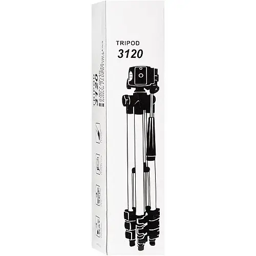Штатив для фотоаппарата + крепление для телефона OOOPS Tripod 3120 A тренога держатель для камеры Black (1007648-Black-1)