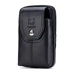 Напоясна сумка Bull T1398А для смартфона з натуральної шкіри 18 × 11 × 3 Чорний