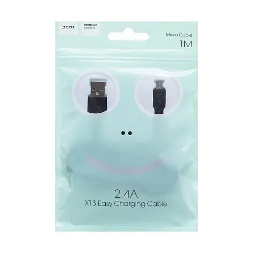 Кабель USB Hoco X13 USB - Micro USB Чорний
