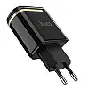 Мережевий адаптер Hoco C39A 2USB з дисплеєм Black