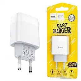 Мережевий зарядний пристрій Hoco C72A 1USB 2.1A white