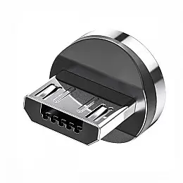 Коннектор магнітний для кабеля зарядки Topk Led AM23 Micro-USB Black (my020-hbr)
