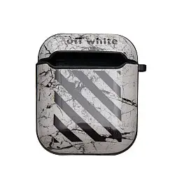 Футляр для навушників Airpods Glossy Brand Ofwhite white