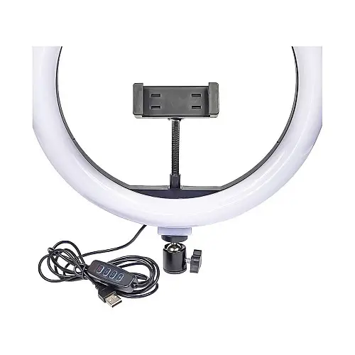 Кільцева LED лампа UKC із тримачем для телефону 12" 30 см