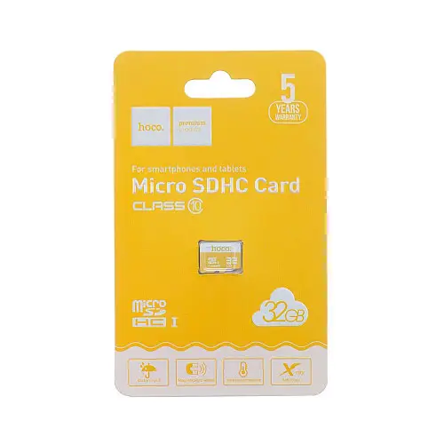 Карта пам'яті Hoco Micro SDHC 32gb 10 Class Жовтий