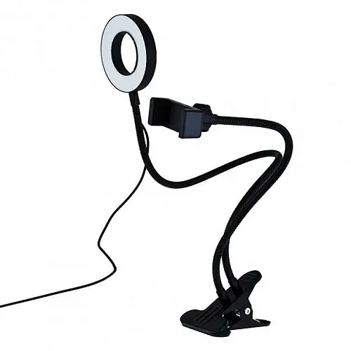 Лампа Fill Light 2 in 1 9cm на Прищепке кабель с пультом управления и USB Black