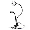Лампа Fill Light 2 in 1 9cm на Прищепке кабель с пультом управления и USB Black