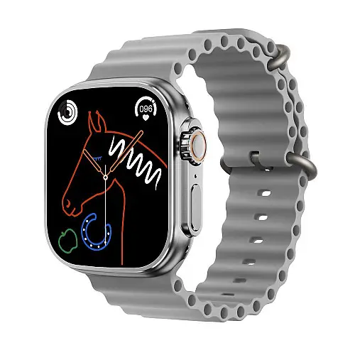 Смарт-часы Smart Watch XO M8 Pro Блютуз v5.0,емкостью 280mAh,IP68 /Android, iOS 3D экран диагональ 1.96 / 49mm Silver