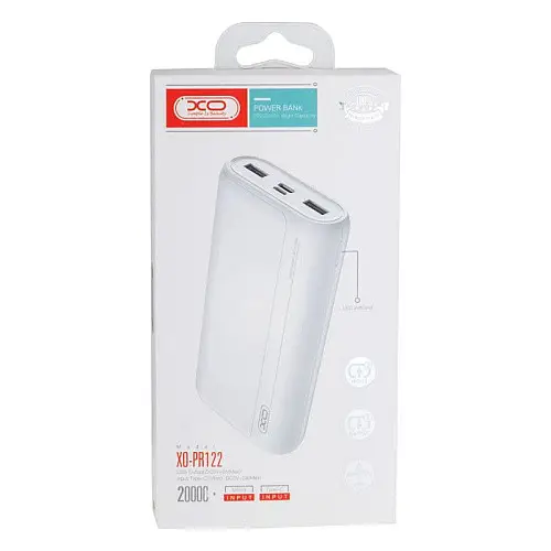 Павербанк XO PR-122 Powerbank 20000 mAh Білий