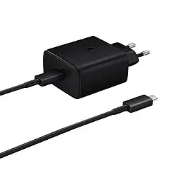 Мережевий зарядний пристрій Samsung (EP-TA845XBEGCN) 45W + кабель Type-C - Type-C- чорний