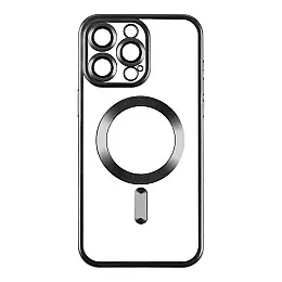 Чохол TPU Metallic Chrome Full Camera Magsafe iPhone 14 Pro Black