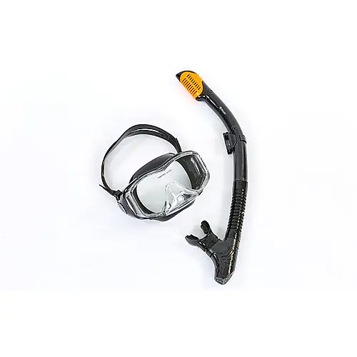 Набор для плавания маска с трубкой Zelart M307-SN124-SIL Black (ZA04023)