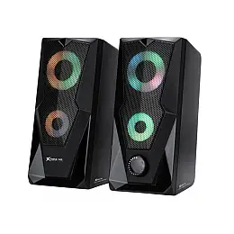 Акустика з RGB підсвіткою для ПК колонки XTRIKE ME RGB Backlight SK-501 чорна