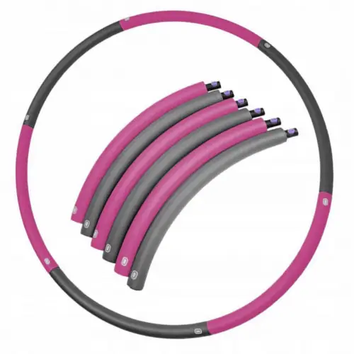 Складной массажный обруч RIAS M-73 Pink-Grey (3_00428)