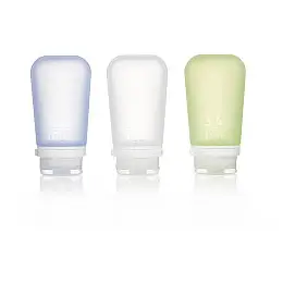 Набор силиконовых бутылочек Humangear GoToob+ 3-Pack Large Clear/Green/Blue (1054-022.0041)